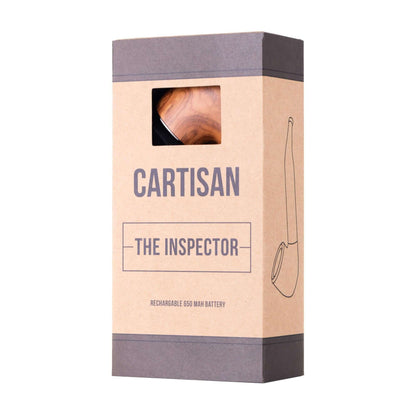 Cartisan The Inspector 510 Battery packaging featuring a wooden design and modern style.