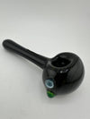 Filla John Glass Dry Pipe - Black w/ Line Work Pipe