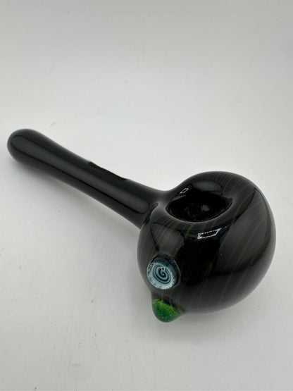 Filla John Glass Dry Pipe - Black w/ Line Work Pipe