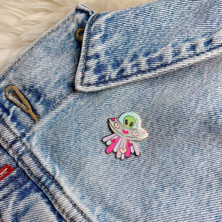 Wildflower Co. UFO Alien Enamel Pin