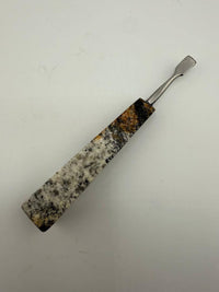Stone Cold Creations 4" stone dab tool with unique textures and earthy colors, perfect for daily dabbing.