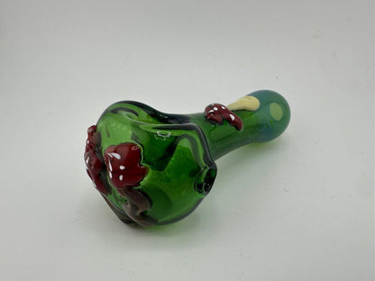 Mop Head Glass Dry Pipe -Full Color Mushroom