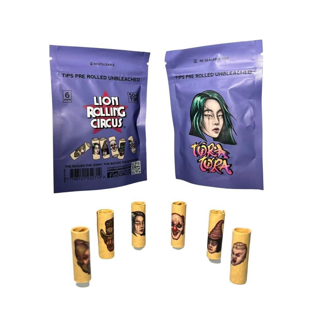 Lion Rolling Circus Unbleached Tips 55ct