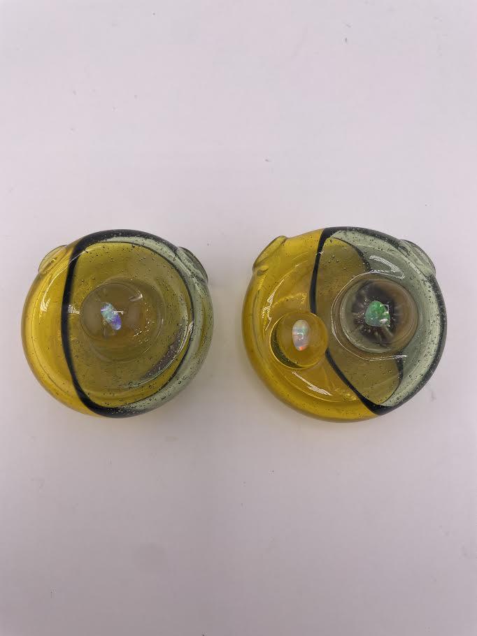 A Train Glass Pendant - Hollow Disk