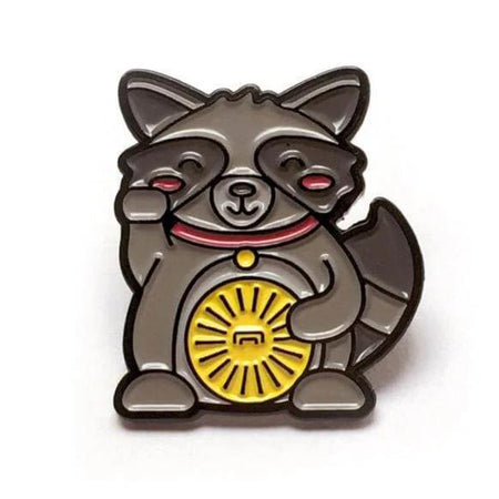 Kolorspun Enamel Pin - Lucky Raccoon