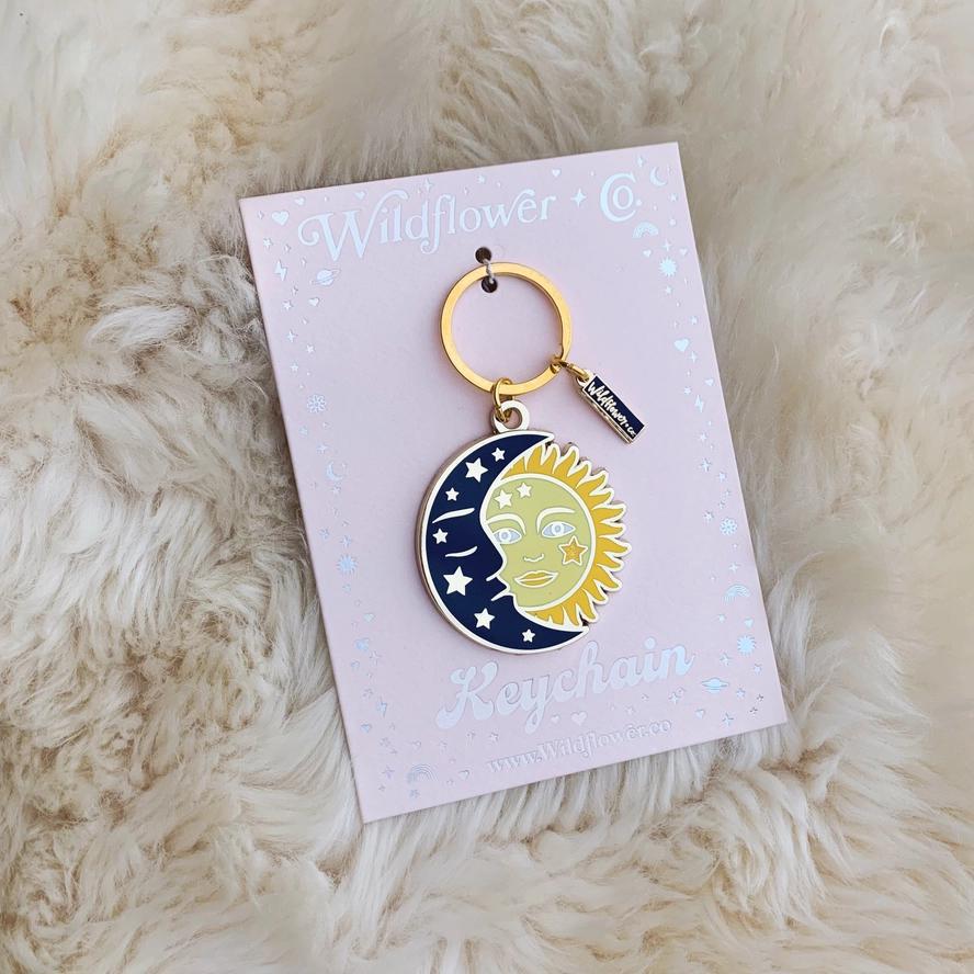 Wildflower Co. Sun And Moon Keychain