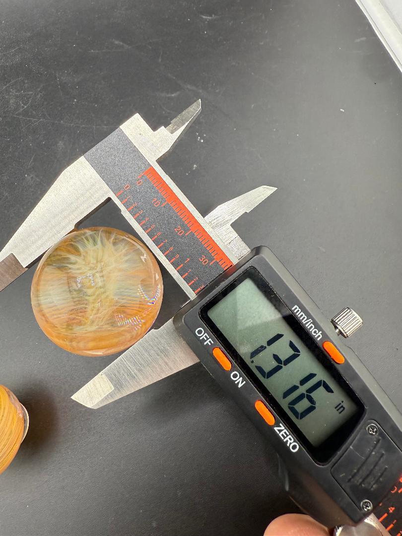 Brando Glass Gold Fumed Marble 1.3"