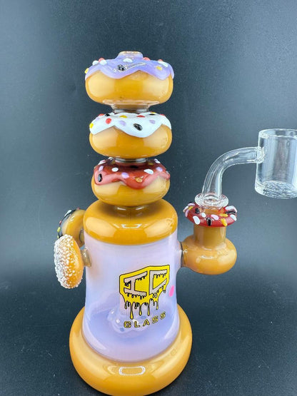IC Glass Triple Doughnut Rig 14MM 90°