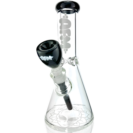 AFM Glass 12" Chubbi Beaker Clear Colored Lip Beaker