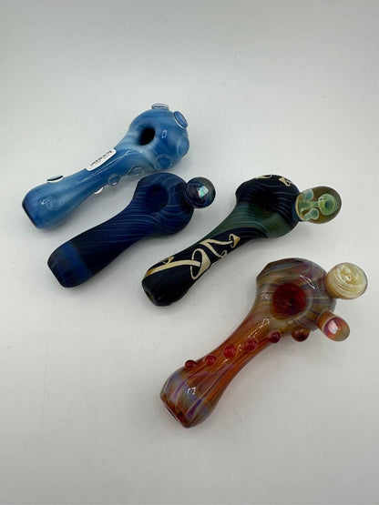 Danny W Glass Dry Pipe - Various Styles w/ Marble Attachments