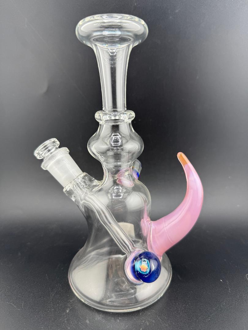 Pugsley Glass Clear Jammer w/ Colored Horn & Opal 10mm 45°