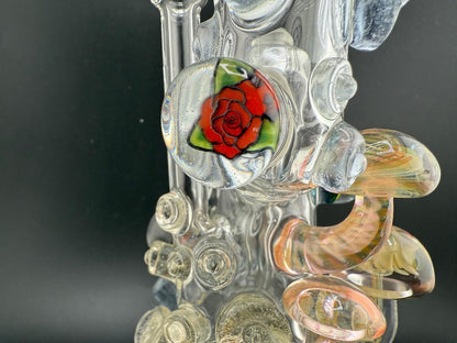Brando Glass UV Mushroom Grateful Dead Bubbler 10mm 90°