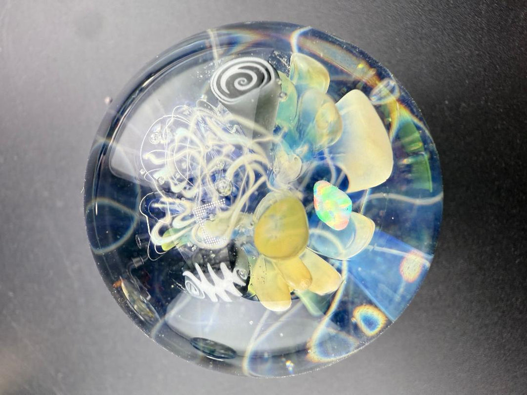 Highgrade Glass Marble - 40mm Millie Implosion w/ Opal Incasment