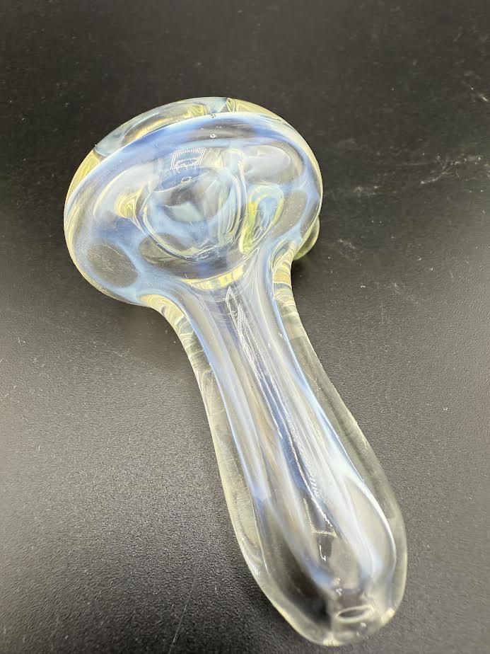 Mcdoogle Dry Spoon in clear glass with a unique swirling pattern, perfect for enjoying dry herbs.