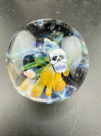 Highgrade Glass Marble - 38mm Skull Millie Implosion