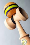 Sweets Kendama Legend Mod designed by Matt Jorgenson, featuring Beech ken and vibrant purple-yellow tama.