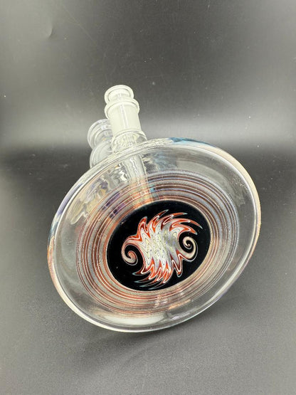 Brando Glass Uv Worked Bottom Beaker w/ Grateful Dead Millies 10mm 45°
