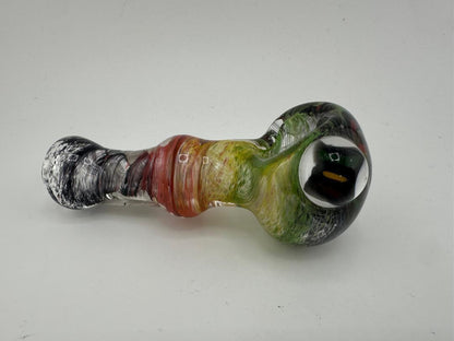 Mop Head Glass Dry Pipe - Frit Rasta Pipe