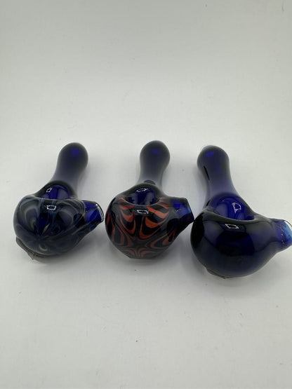 Phranq Glass Dry Pipe - Blue Spoon