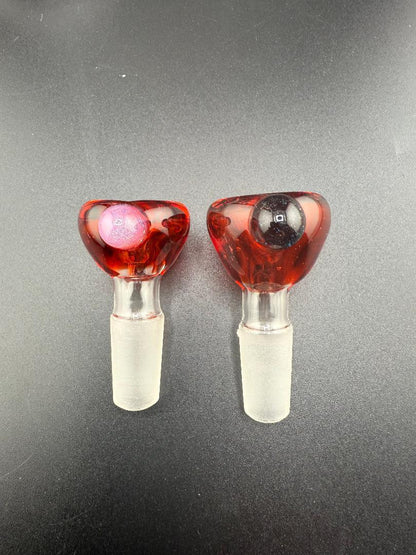 Highgrade Glass Single Color Red 14mm Bowl piece