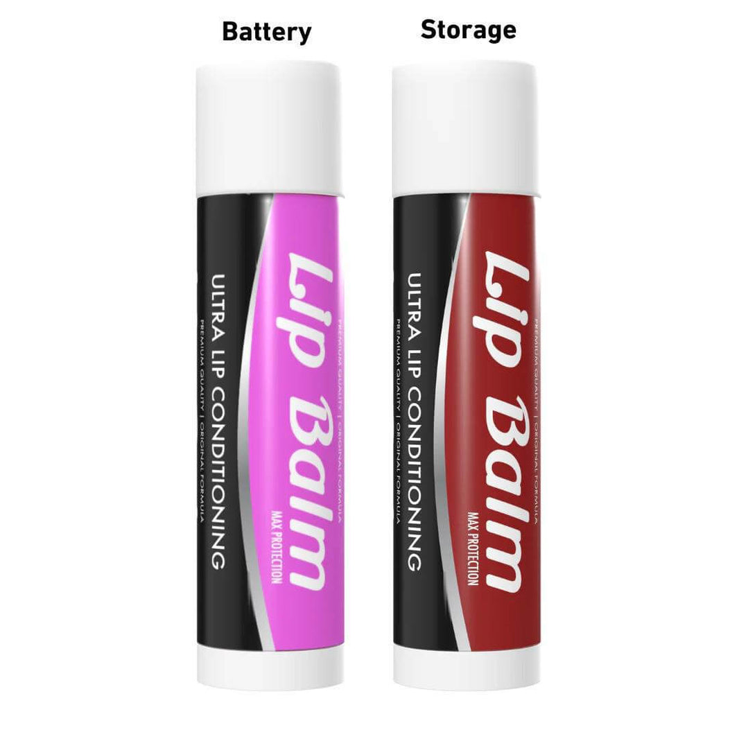 Smyle Penjamin Lip Balm battery and storage containers, designed for ultra lip conditioning and maximum protection.