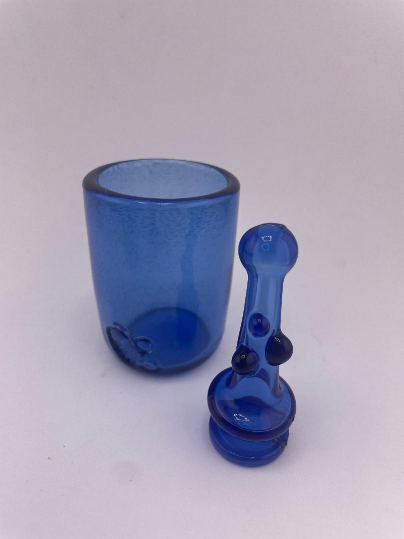Brando Glass Puffco Proxy Core Cup & Mouth Piece Combo - Blue Solid Color