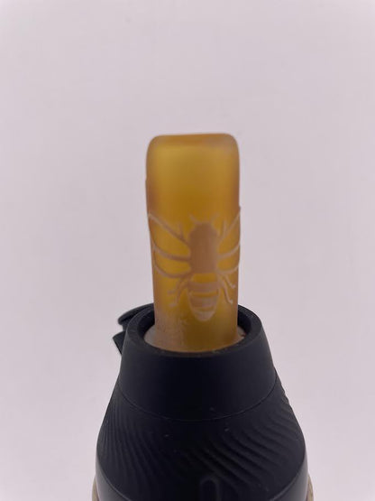 Brando Glass Puffco Proxy Core Accessory -  Bee Hive Honey Comb Base & Mouth Piece (Amber)