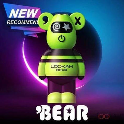 Lookah Bear 510 Battery in limited edition design with bright colors, featuring lanyard hole and cute bear shape.