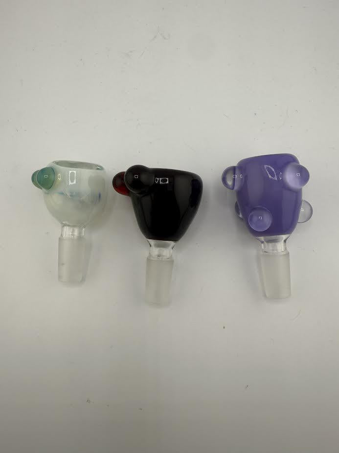 Crondo Glass Full Color Bowls in various colors, 14mm size, ideal for collectors and daily smokers.