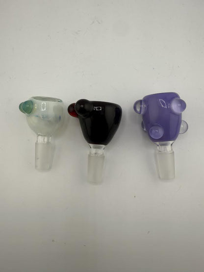 Crondo Glass Full Color Bowls in various colors, 14mm size, ideal for collectors and daily smokers.