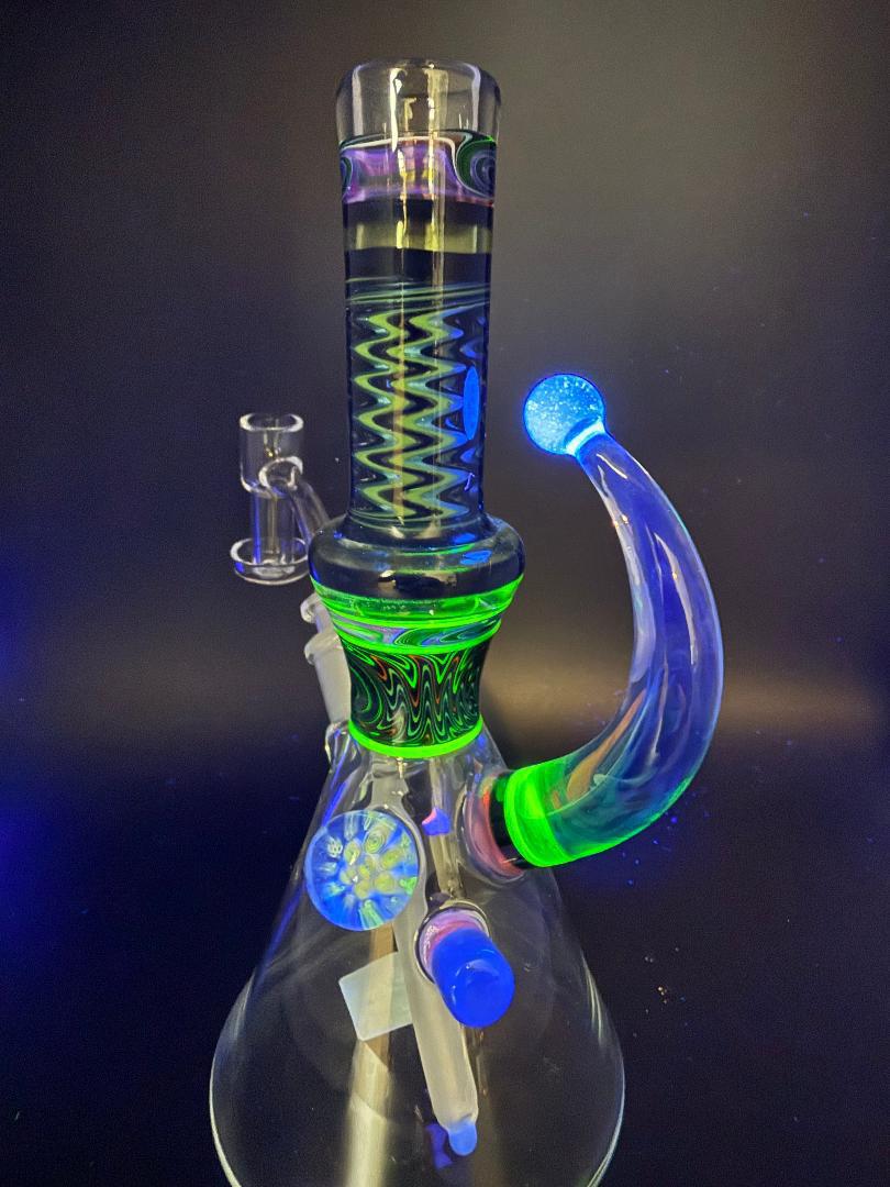Brandon Glass UV Horned Wig Wag Mini Tube 10mm 45°