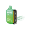 Geek Bar Pulse Zodiac Edition disposable vape in green, featuring Aquarius flavor and LED display.