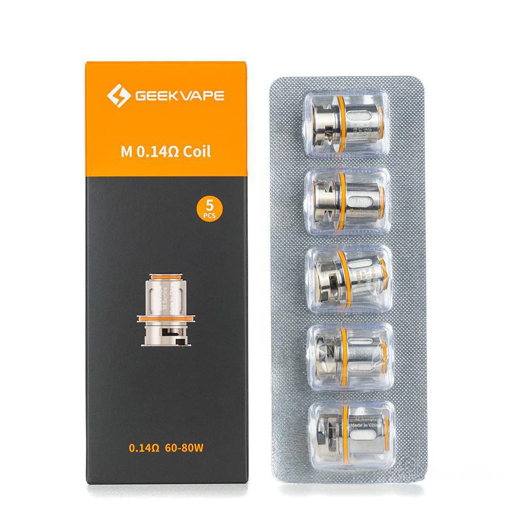 GeekVape M Series Coils, M 0.14Ω coil pack for 60-80W, sold in individual units or full box of 5.