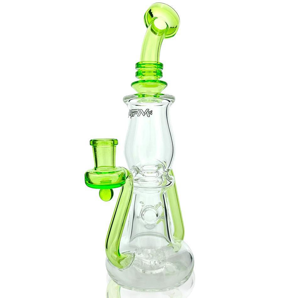 AFM Glass 9.5" Nebula Glass Recycler Dab Rig TX076 14mm 90°