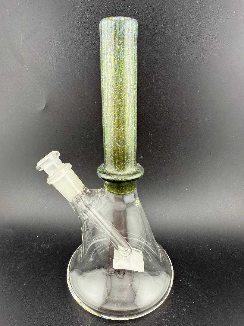 Filla John Glass Dichro Beaker 10mm 45° - A stunning handcrafted glass piece from Spokane, WA, displayed at Nikk Drips.