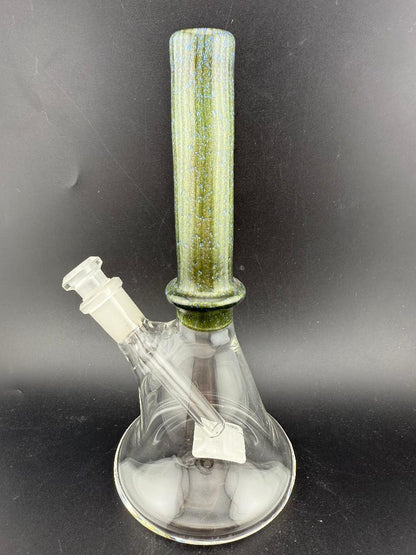 Filla John Glass Dichro Beaker 10mm 45° - A stunning handcrafted glass piece from Spokane, WA, displayed at Nikk Drips.