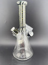 Filla John Glass Dichro Neck Beaker10mm 45° w/ Matching Cap showcased, highlighting its unique design and craftsmanship.