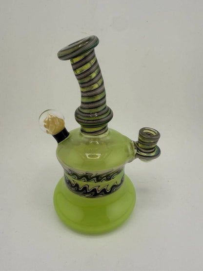 Filla John Glass Double Dose Bubblegum Rig w/ Matching Bubble Cap 10mm 90°