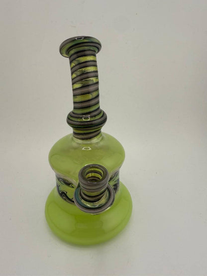 Filla John Glass Double Dose Bubblegum Rig w/ Matching Bubble Cap 10mm 90°