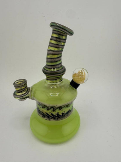 Filla John Glass Double Dose Bubblegum Rig w/ Matching Bubble Cap 10mm 90°