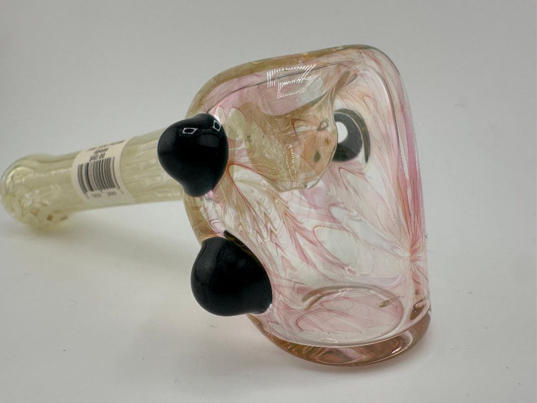 Filla John Glass Dry Pipe - Fumed w/ Colored Dots