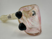 Filla John Glass Dry Pipe - Fumed w/ Colored Dots