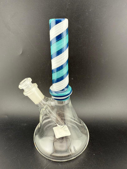 Filla John Glass Line Worked Neck Beakers 10mm 45° showcasing intricate design and craftsmanship.