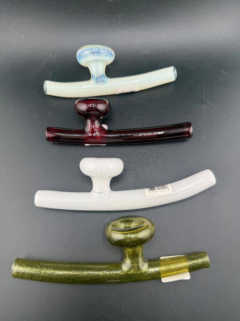 Filla John Glass Pipe - Peace Ceremony collection of straight tube pipes in various colors and designs.
