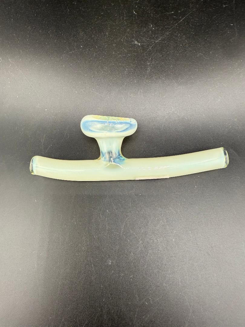 Filla John Glass Pipe - Peace Ceremony, a uniquely styled hand-crafted glass pipe with a minimalist aesthetic.