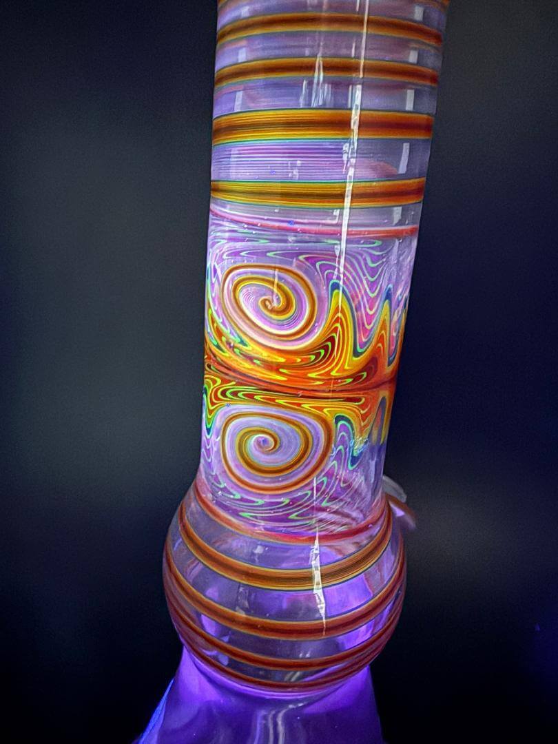 Filla John Glass  Red Orange UV Beaker W Pendant 10mm