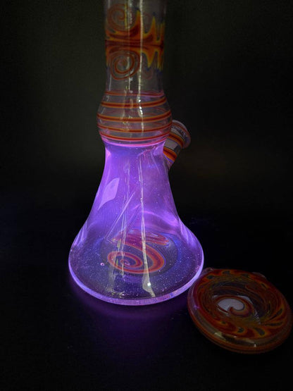 Filla John Glass  Red Orange UV Beaker W Pendant 10mm