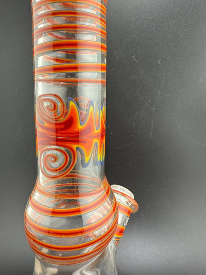 Filla John Glass  Red Orange UV Beaker W Pendant 10mm