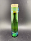 Filla John Glass Tall Nug Cork Jar - Green, handcrafted borosilicate glass storage solution with cork lid.