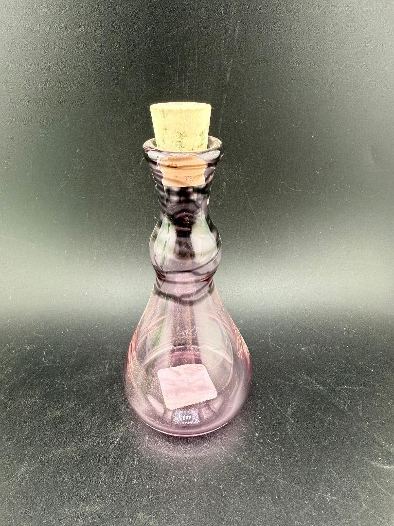 Filla John Cork Potion Jars - Pink & Green with snug cork top, handblown glass design, perfect for storing treasures.